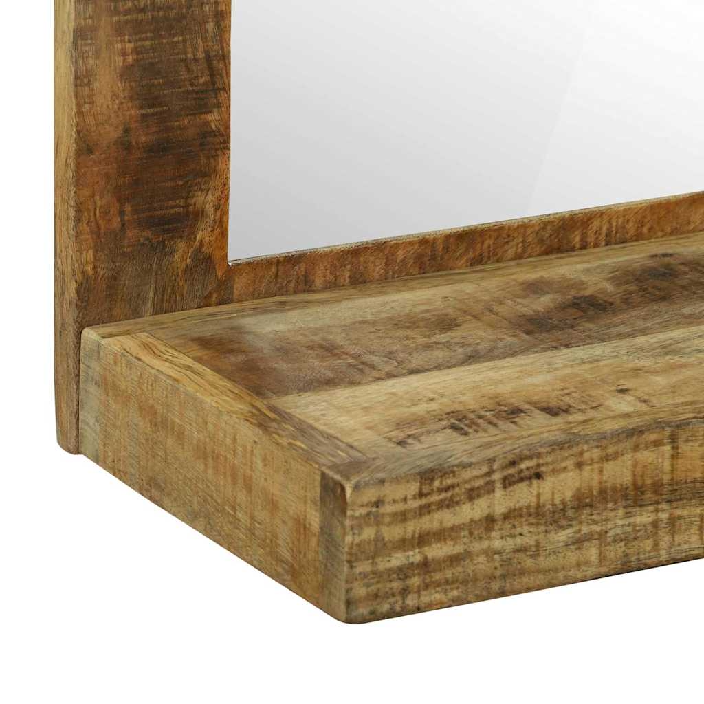 Specchio da bagno Rettangolare Marrone Legno di mango massello