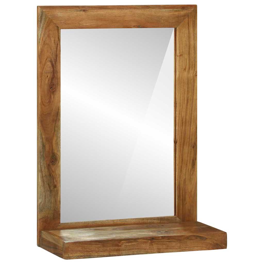 Specchio da bagno Rettangolare Marrone Legno di Acacia Massello