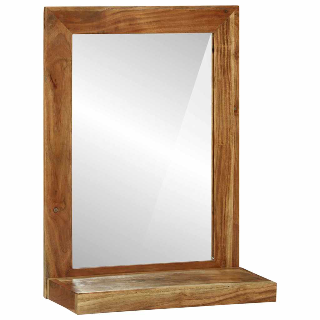 Specchio da bagno Rettangolare Marrone Legno di Acacia Massello