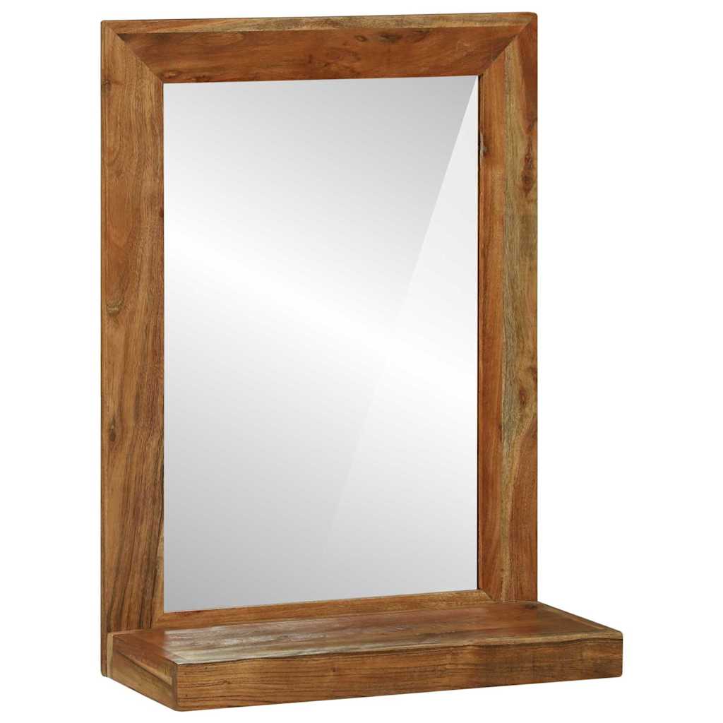 Specchio da bagno Rettangolare Marrone Legno di Acacia Massello
