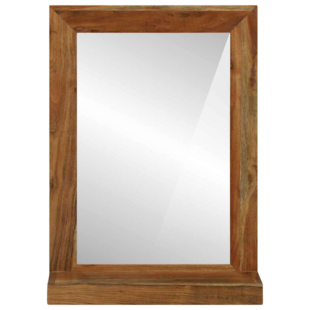 Specchio da bagno Rettangolare Marrone Legno di Acacia Massello