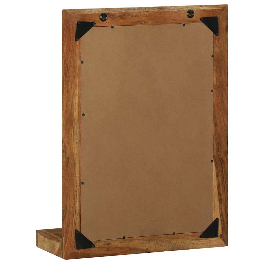 Specchio da bagno Rettangolare Marrone Legno di Acacia Massello