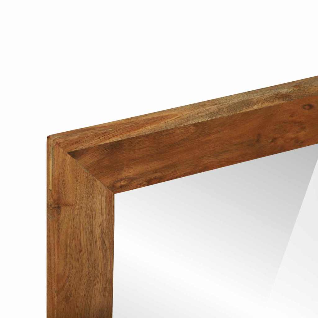 Specchio da bagno Rettangolare Marrone Legno di Acacia Massello