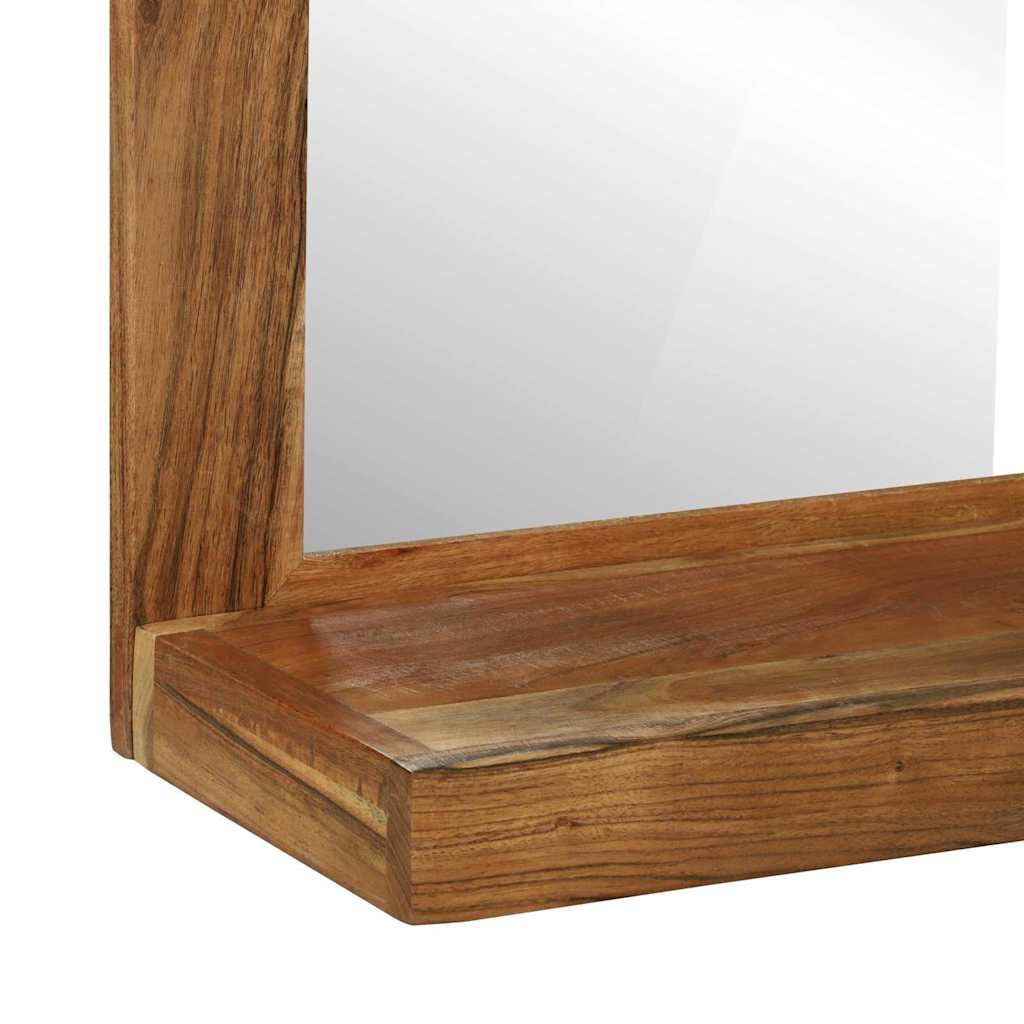 Specchio da bagno Rettangolare Marrone Legno di Acacia Massello