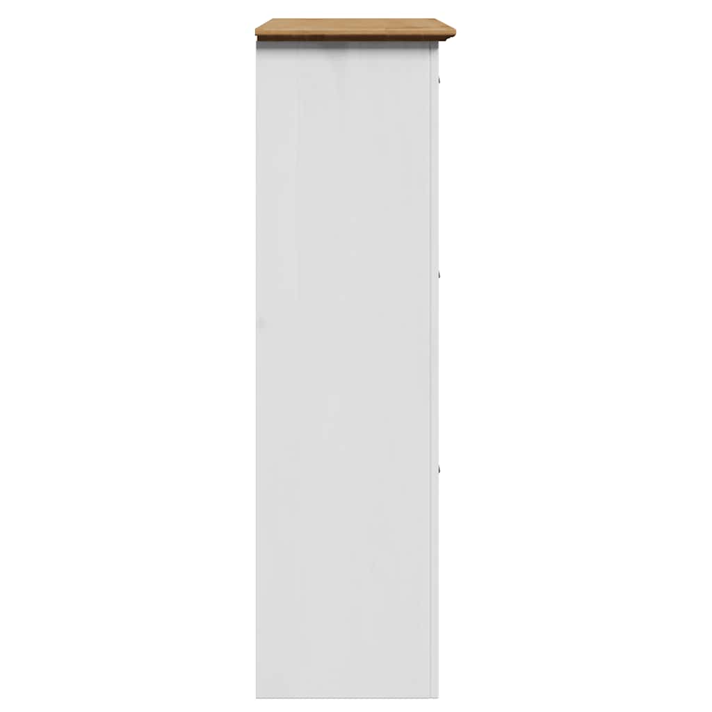 Scarpiera BODO Bianca e Marrone 80x35x118 cm