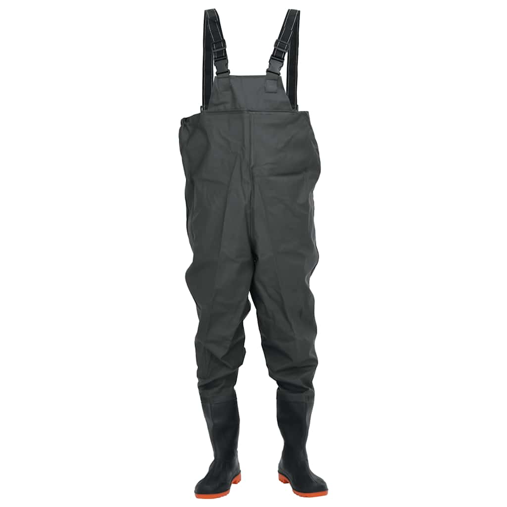 Wader da Pesca con Pettorina e Stivali Verde Scuro Taglia 39