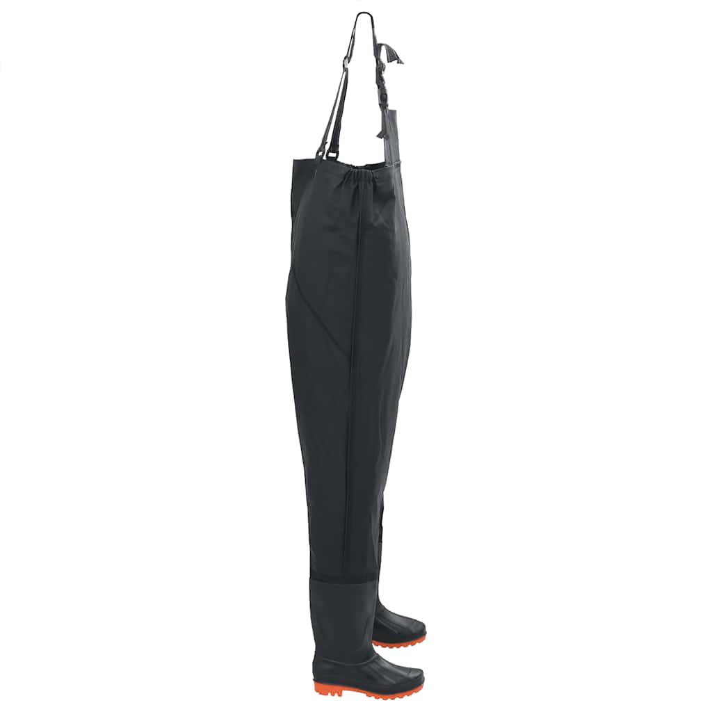 Wader da Pesca con Pettorina e Stivali Nero Taglia 40