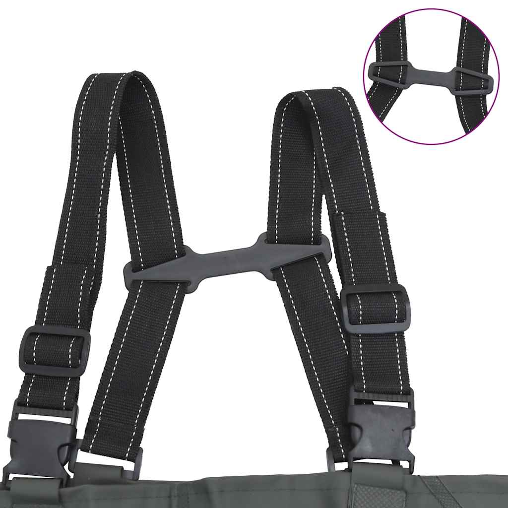 Wader con Stivali e Cintura Verde Scuro Taglia 40