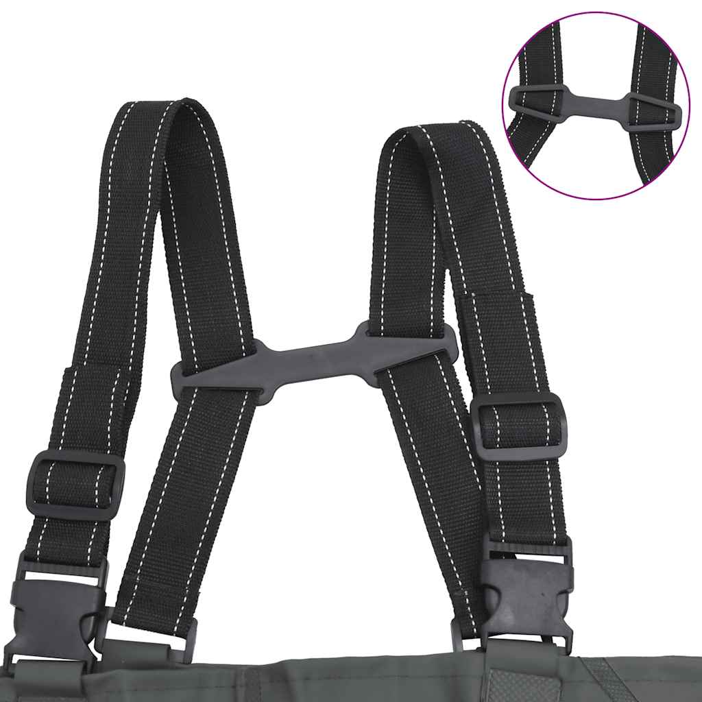 Wader con Stivali e Cintura Verde Scuro Taglia 41