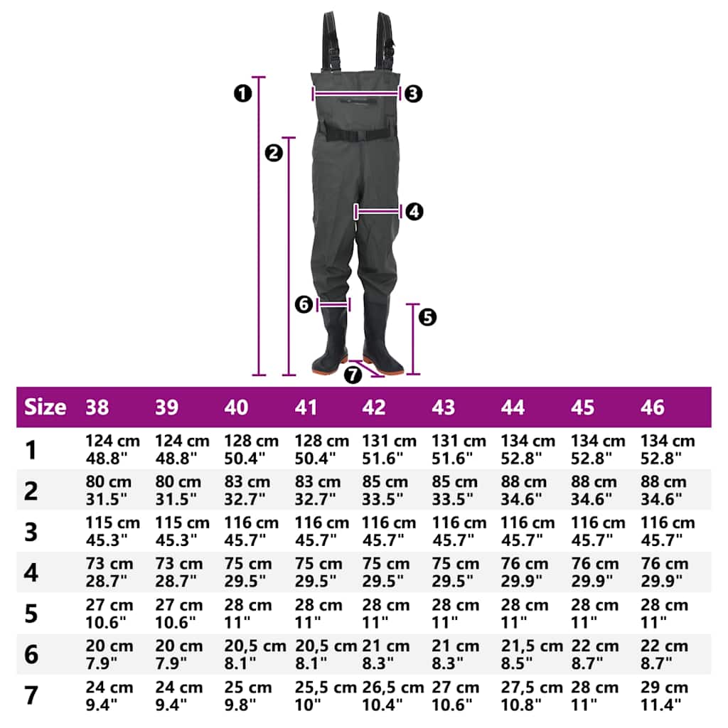 Wader con Stivali e Cintura Verde Scuro Taglia 43