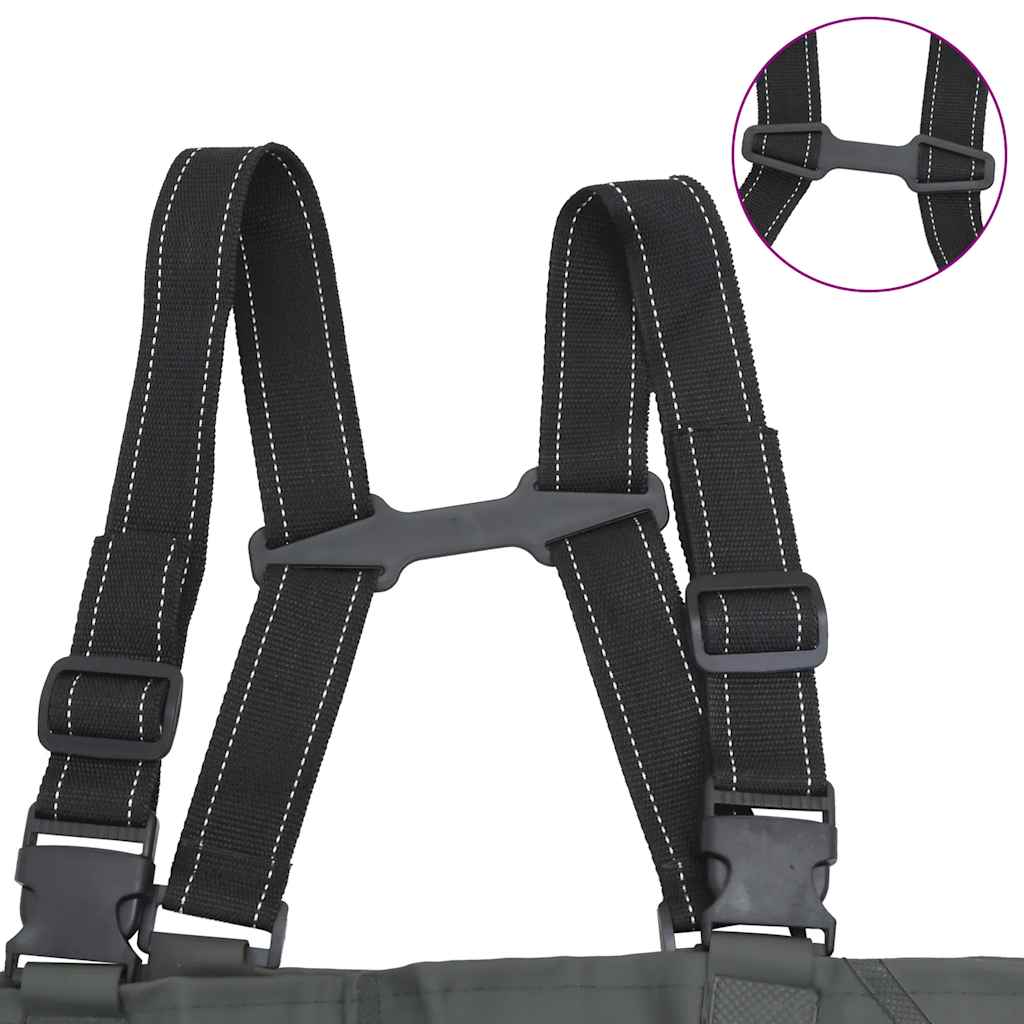 Wader con Stivali e Cintura Verde Scuro Taglia 45