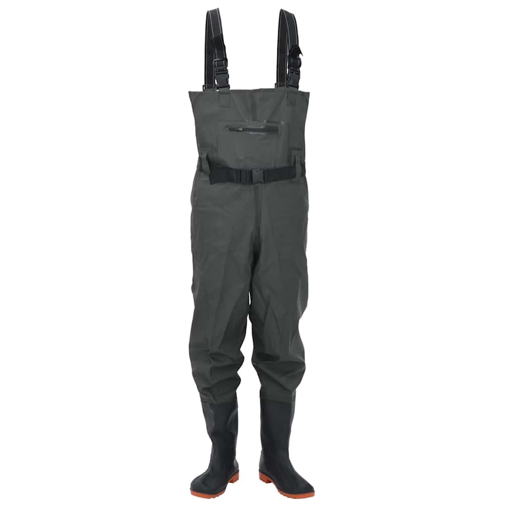 Wader con Stivali e Cintura Verde Scuro Taglia 46