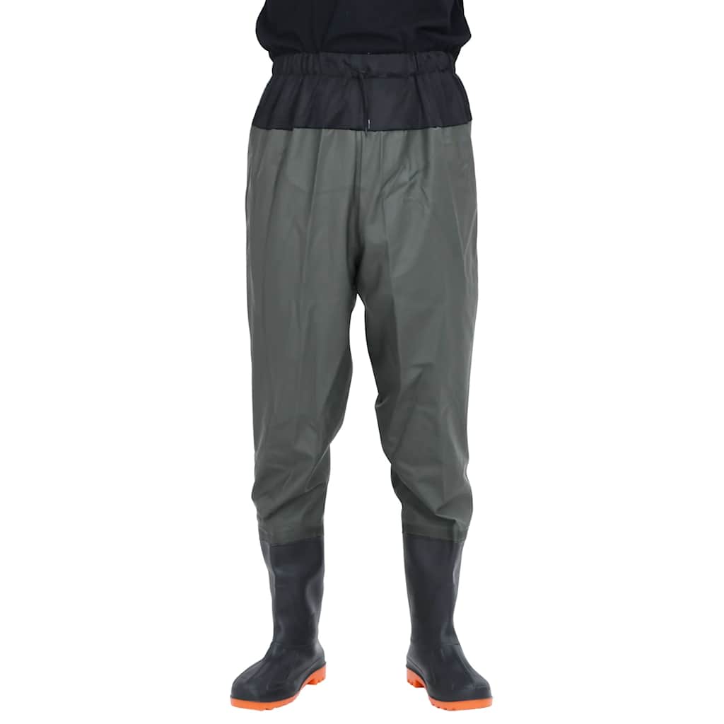 Wader da Pesca alla Vita con Stivali Verde Scuro Taglia 45