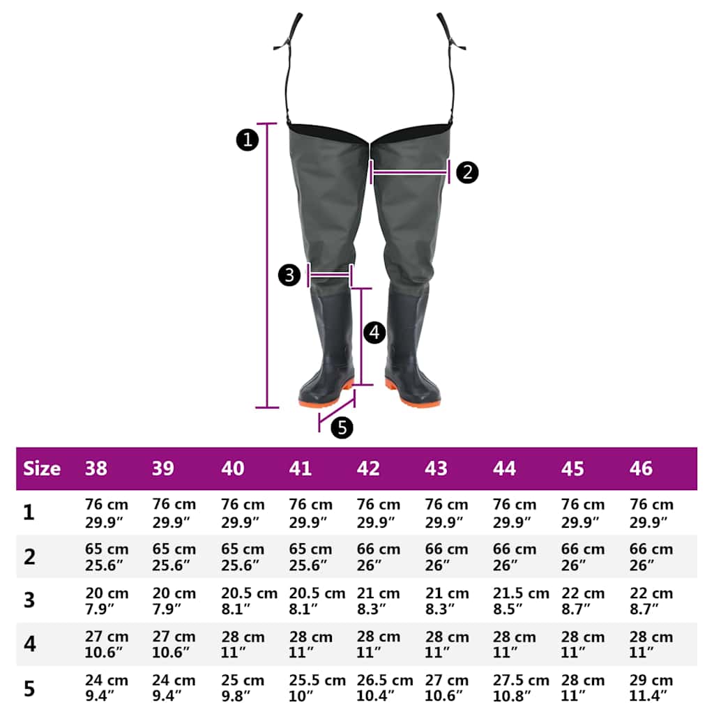 Waders Verde Scuro Misura 39