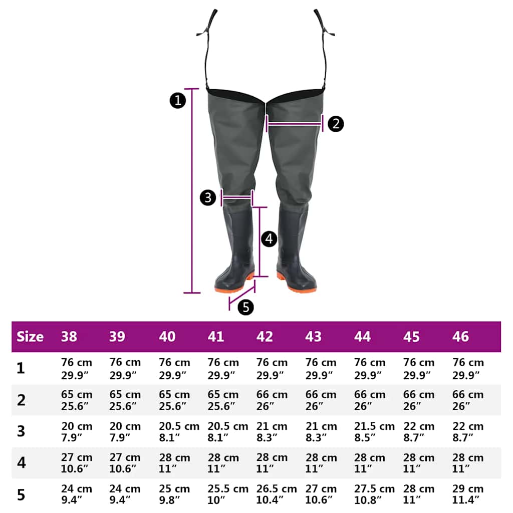 Waders Verde Scuro Misura 41