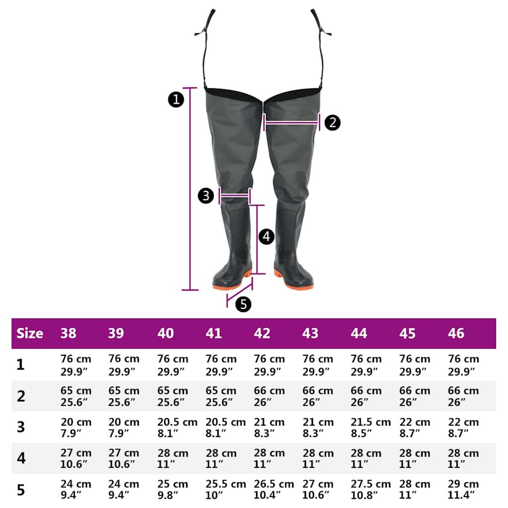 Waders Verde Scuro Misura 44