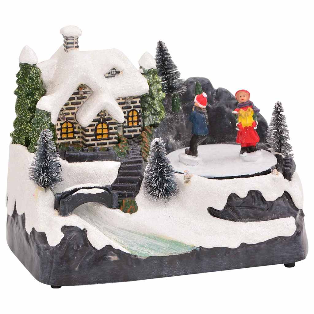 Mini Villaggio di Natale 16 x 11,5 x 13 cm Plastica Multicolore