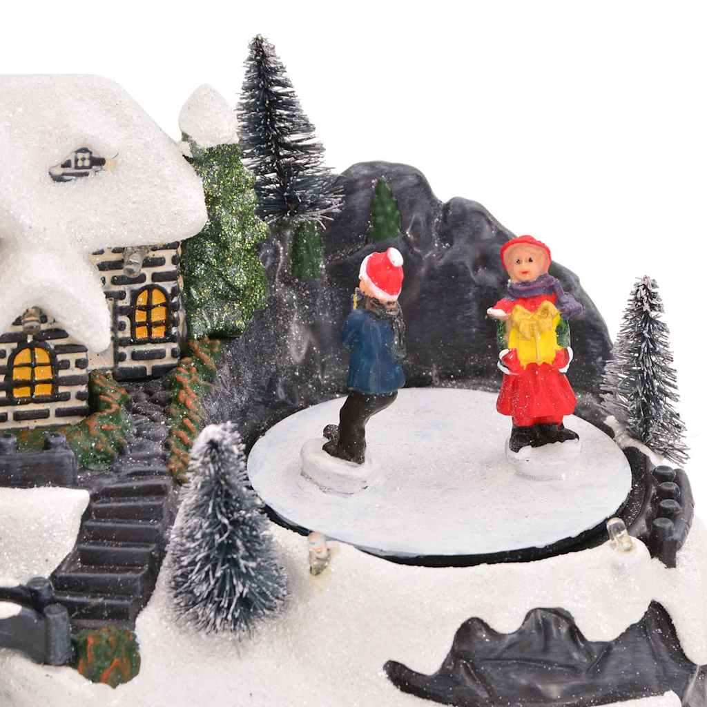 Mini Villaggio di Natale 16 x 11,5 x 13 cm Plastica Multicolore