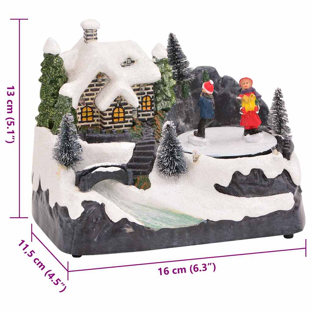 Mini Villaggio di Natale 16 x 11,5 x 13 cm Plastica Multicolore