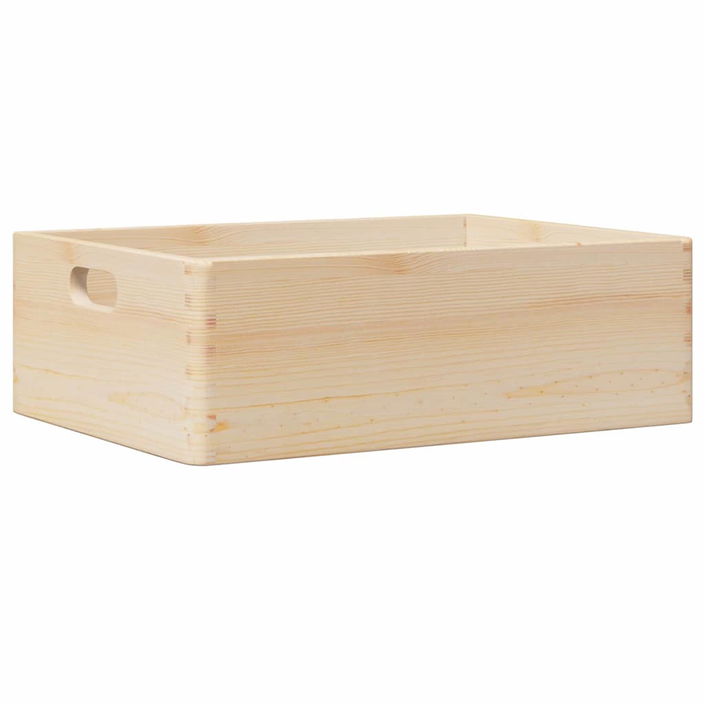 Scatola in Legno con Manici 40x30x13 cm Legno Massello di Pino