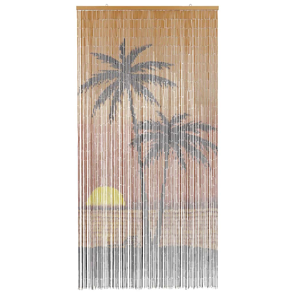 Tenda Antimosche per Porte Stampa Palma 100x220 cm Bambù