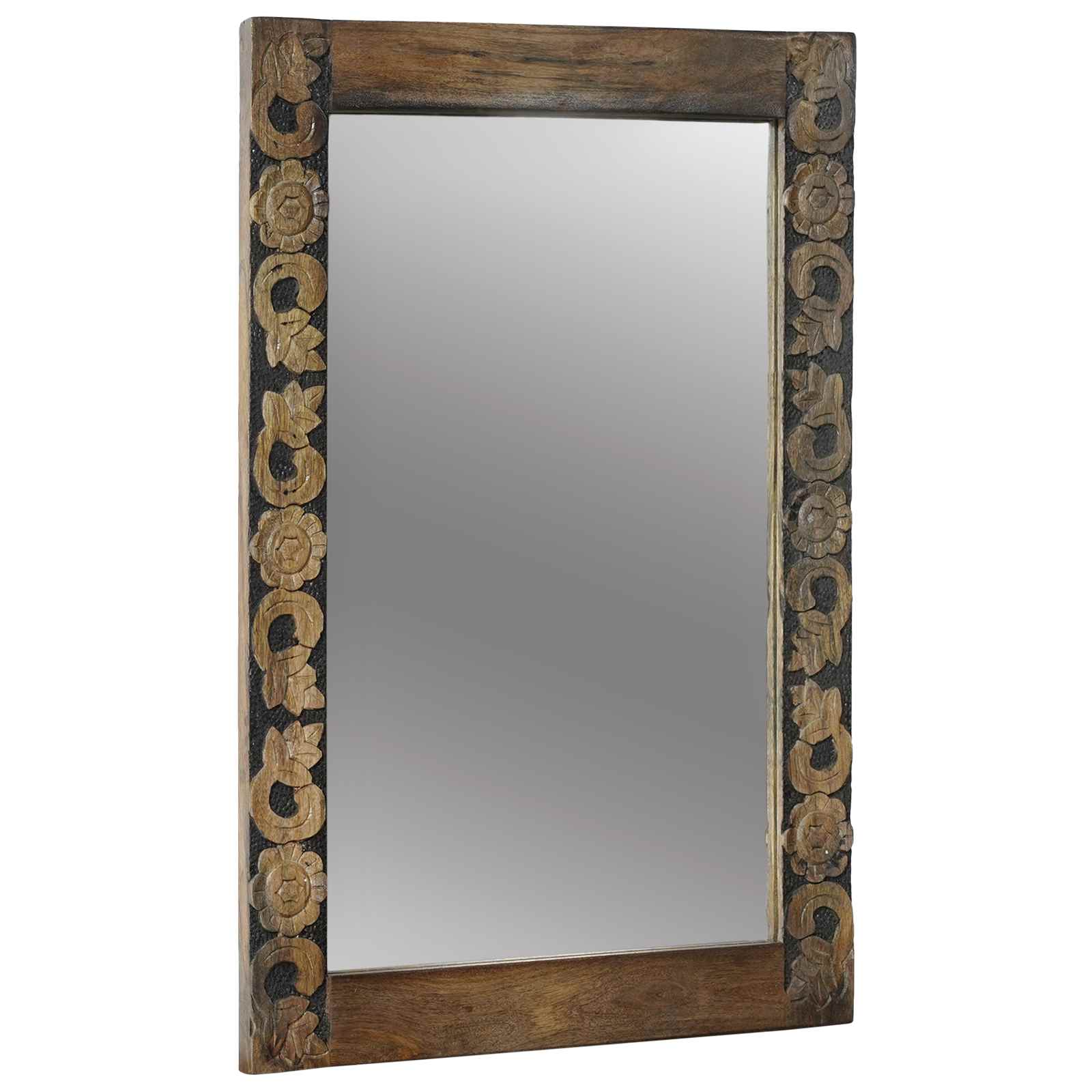 specchio da parete Marrone Noce 70 x 50 cm Rettangolare