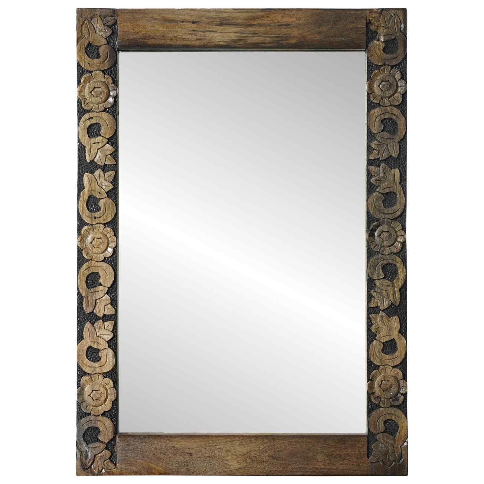 specchio da parete Marrone Noce 70 x 50 cm Rettangolare