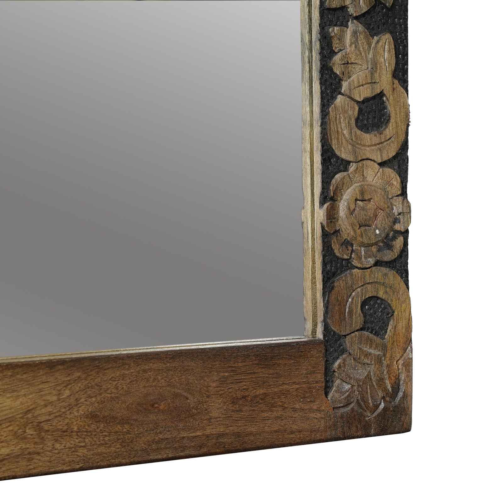 specchio da parete Marrone Noce 70 x 50 cm Rettangolare