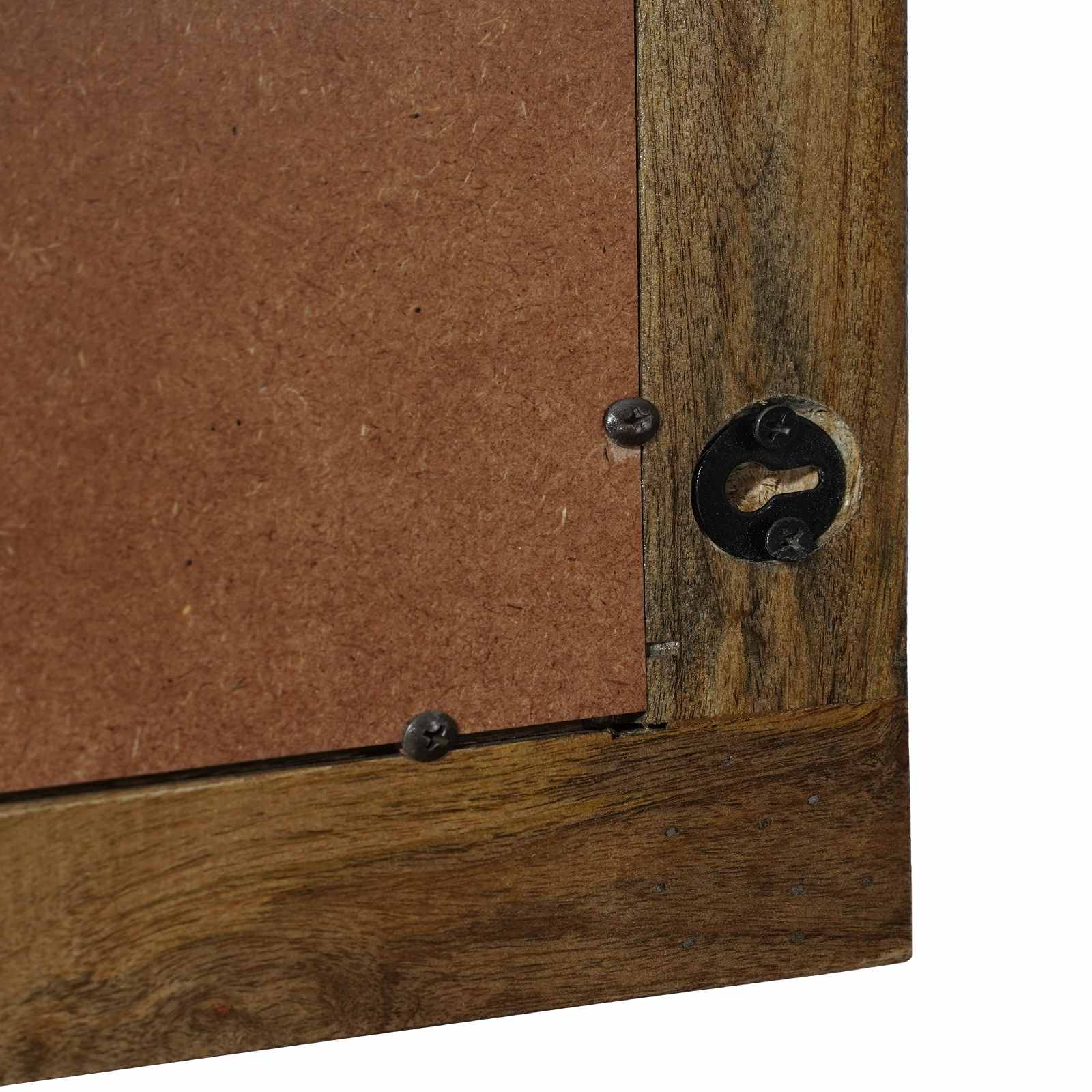 specchio da parete Marrone Noce 70 x 50 cm Rettangolare