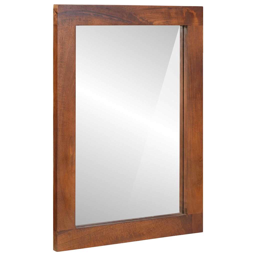 Specchio Rettangolare Marrone e Argento 50 x 2,5 x 70 cm