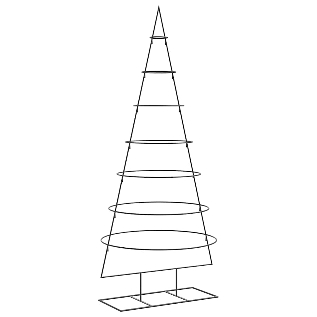 Albero di Natale Decorativo in Metallo Nero 180 cm