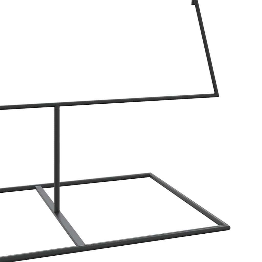 Albero di Natale Decorativo in Metallo Nero 210 cm