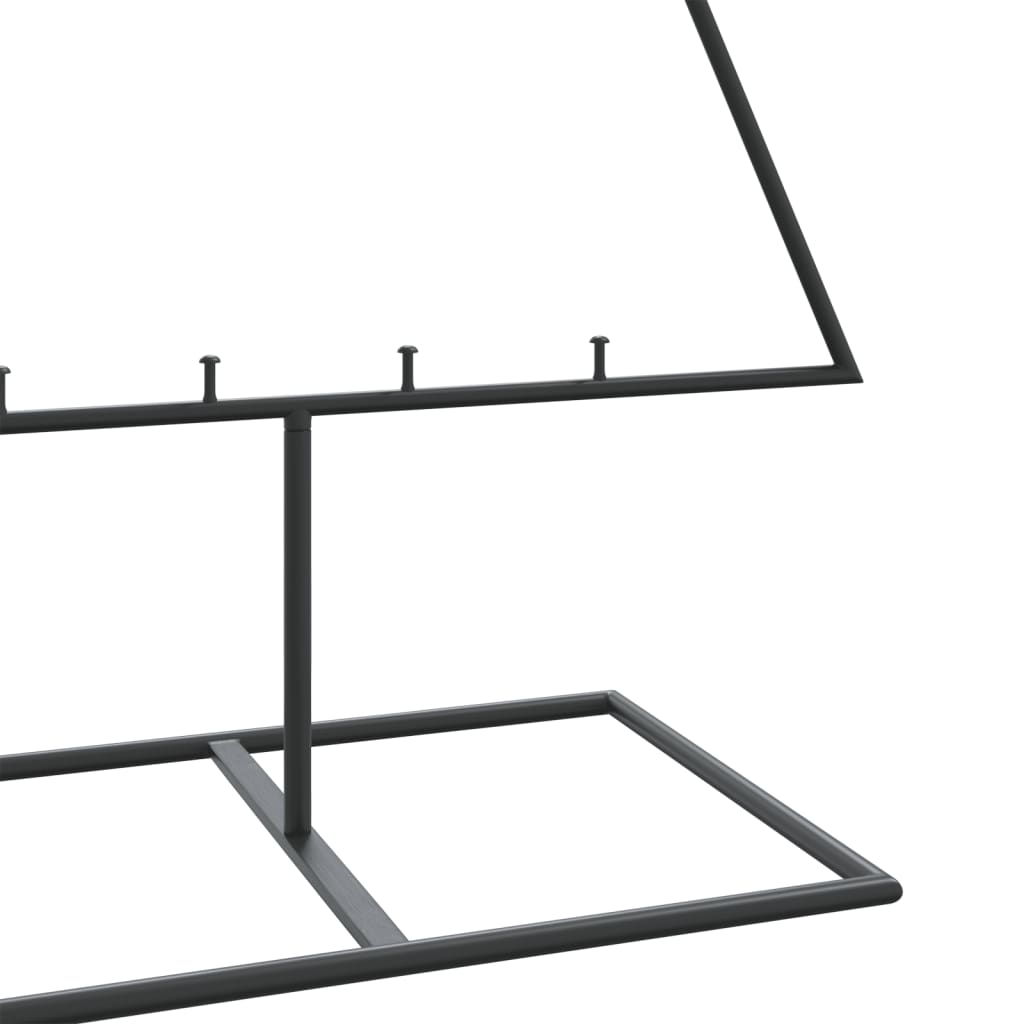 Albero di Natale Decorativo in Metallo Nero 150 cm