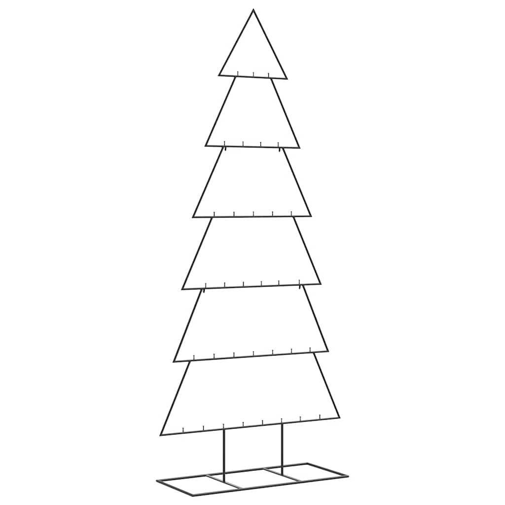 Albero di Natale Decorativo in Metallo Nero 180 cm