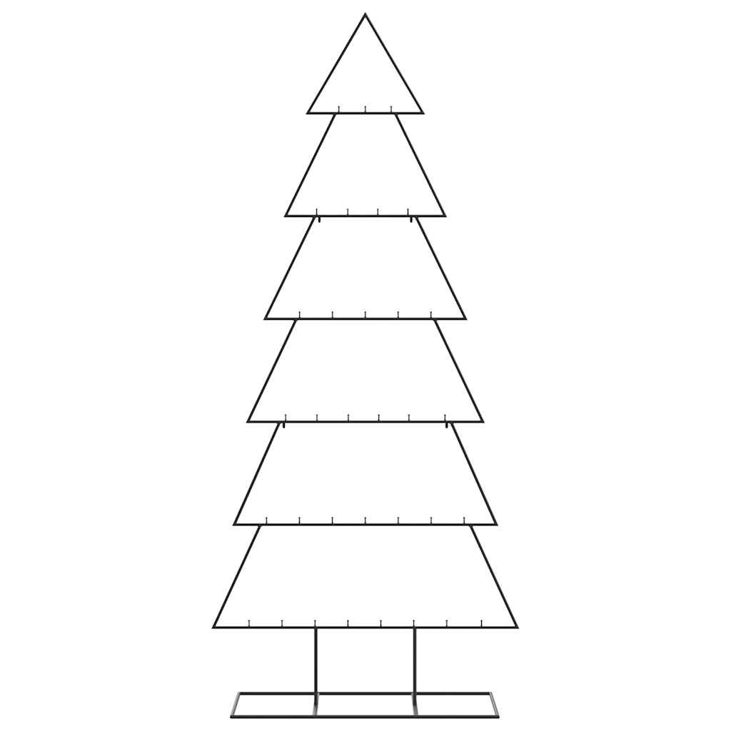 Albero di Natale Decorativo in Metallo Nero 180 cm