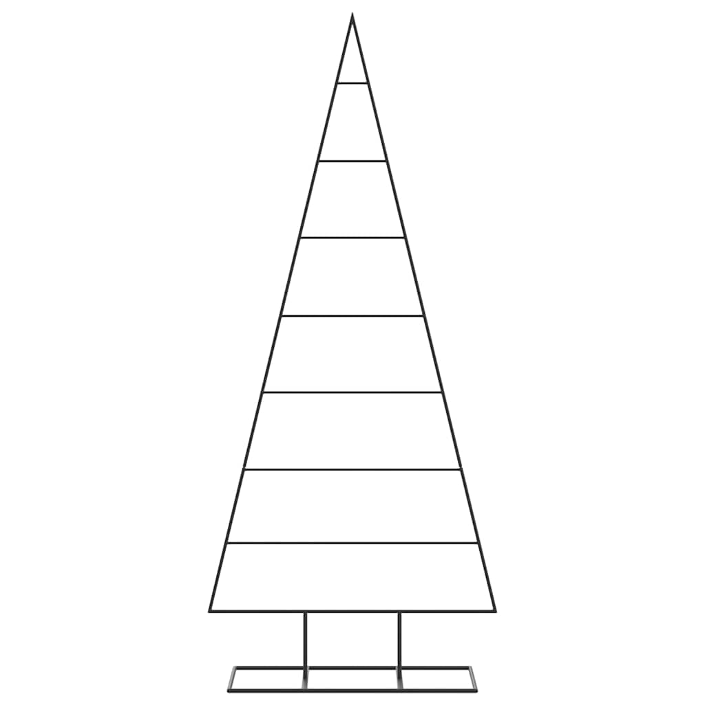 Albero di Natale Decorativo in Metallo Nero 150 cm