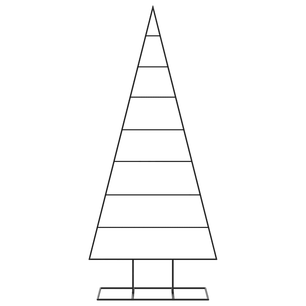 Albero di Natale Decorativo in Metallo Nero 180 cm