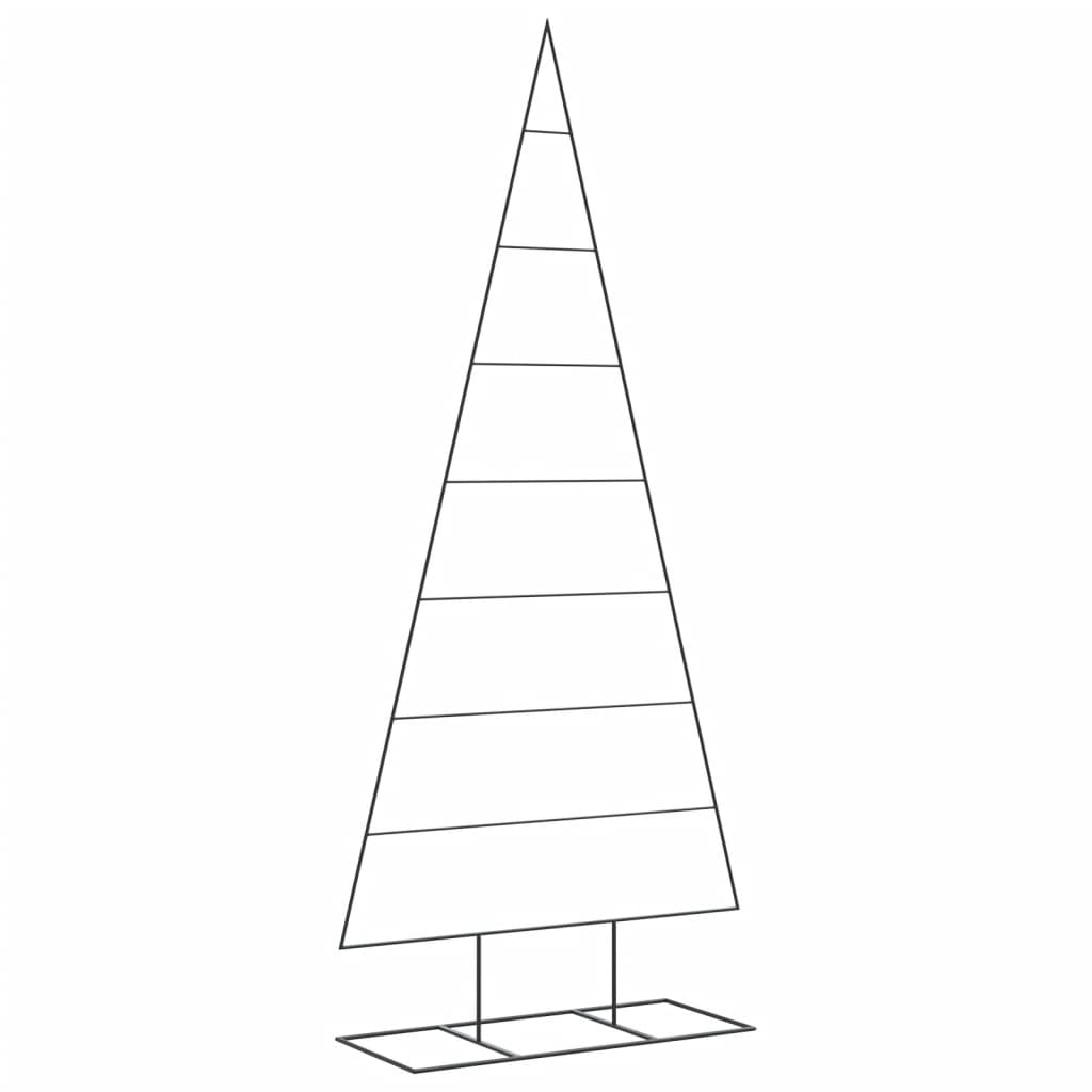 Albero di Natale Decorativo in Metallo Nero 210 cm