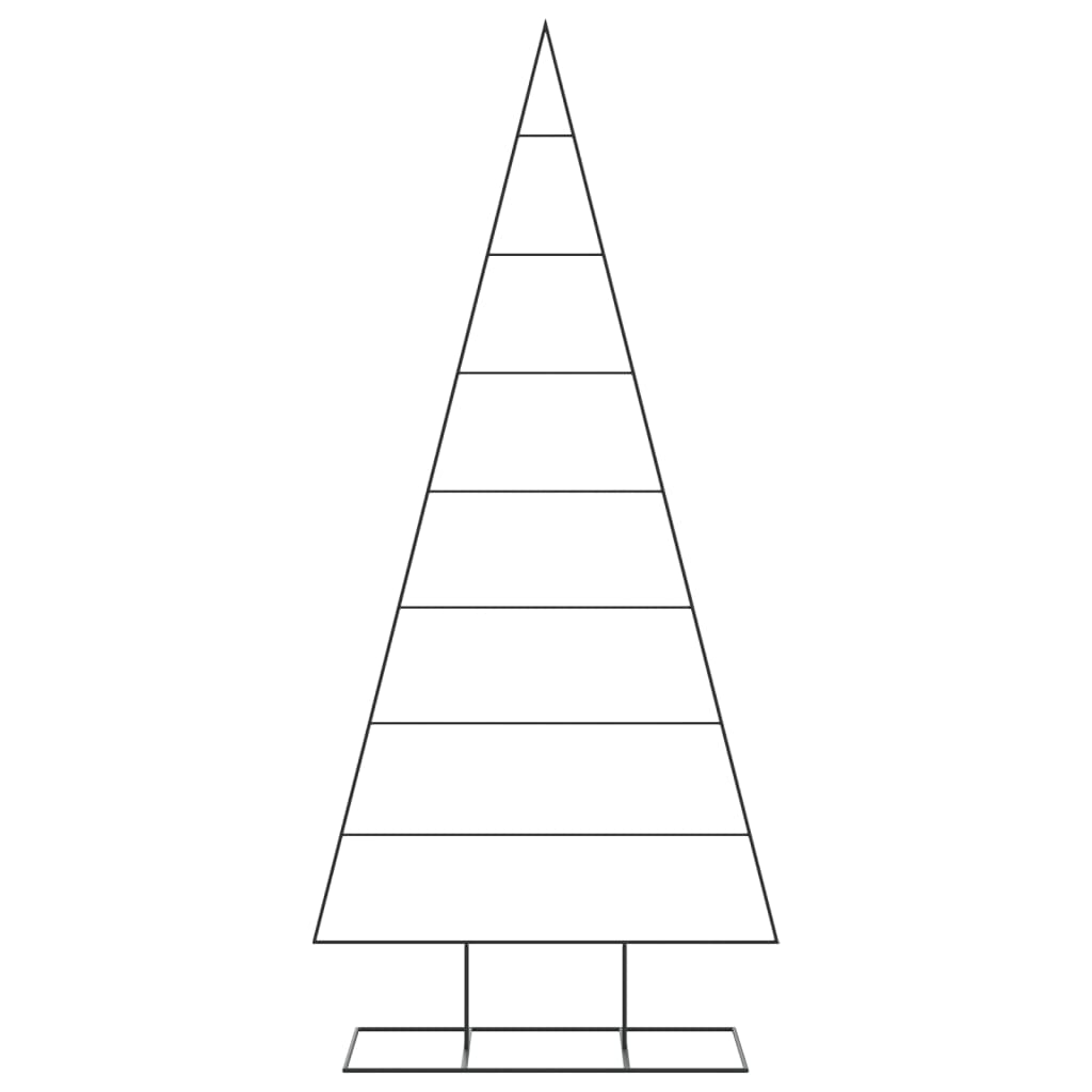 Albero di Natale Decorativo in Metallo Nero 210 cm