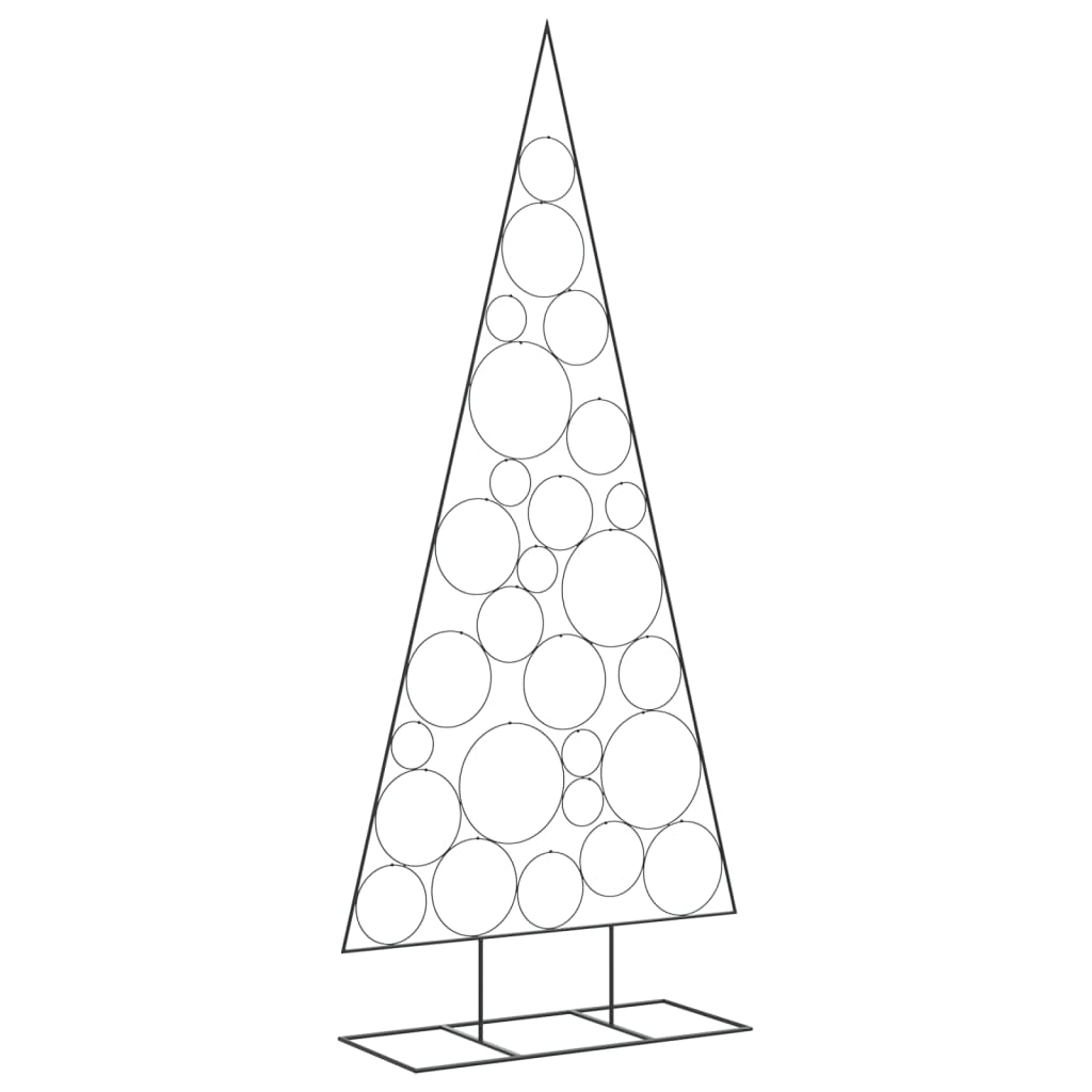 Albero di Natale Decorativo in Metallo Nero 210 cm