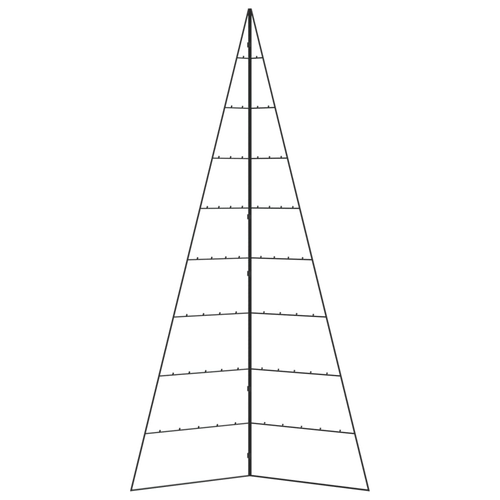 Albero di Natale Decorativo in Metallo Nero 210 cm