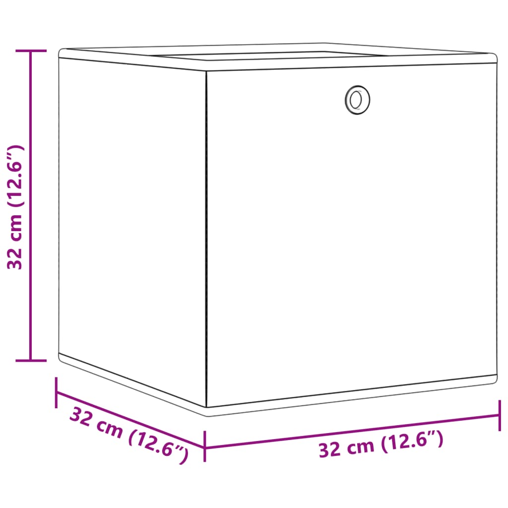 Scatole Portaoggetti 4 pz Crema 32x32x32 cm Tessuto non Tessuto