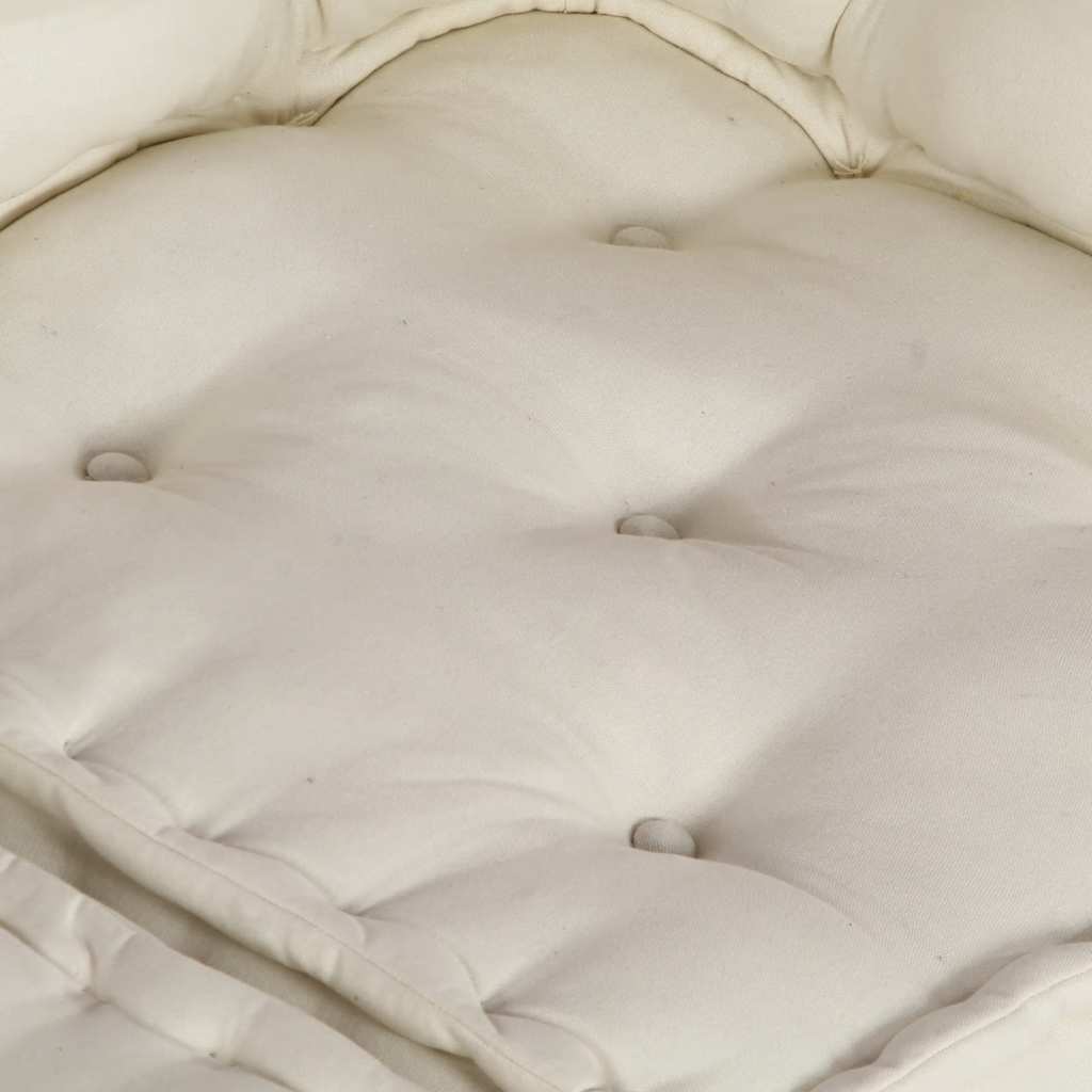 Divano Modulare a 2 Posti Crema 140x70x36 in Tessuto