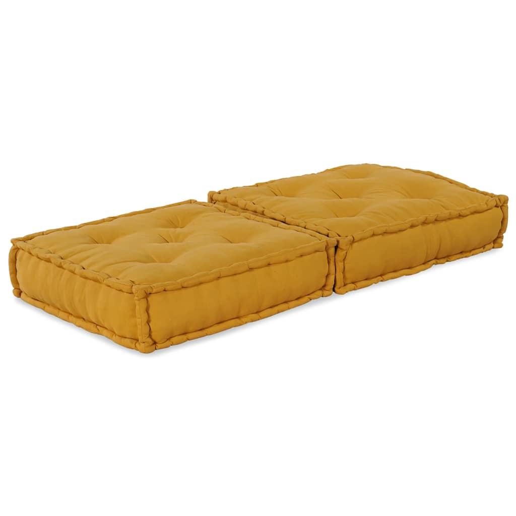 Divano Componibile Giallo 70x70x36 in Tessuto