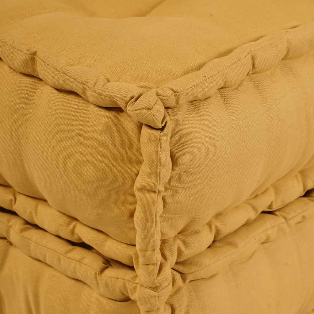 Divano Componibile Giallo 70x70x36 in Tessuto