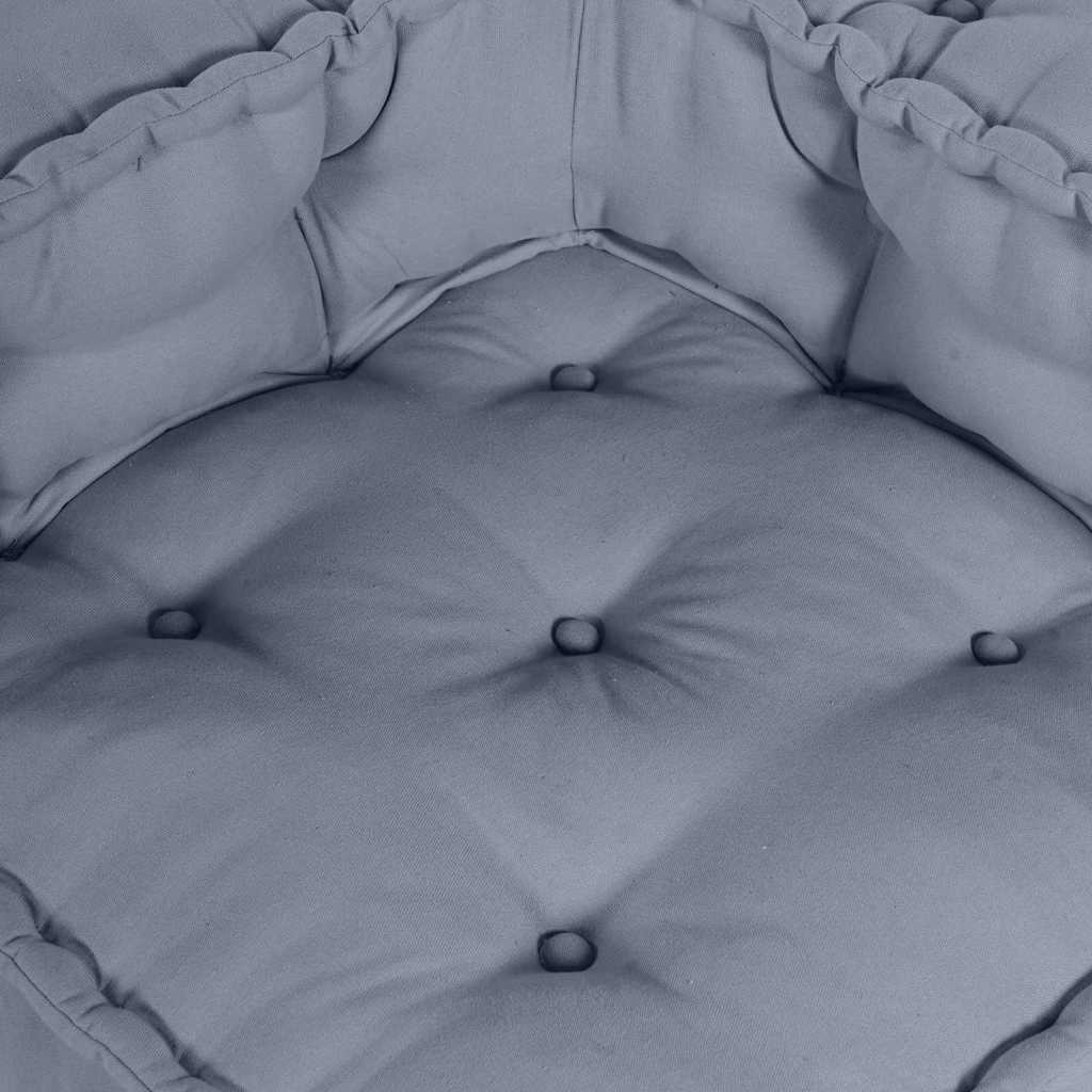 Unità di Divano Modulare Tessuto Grigio 70 x 70 x 56 cm