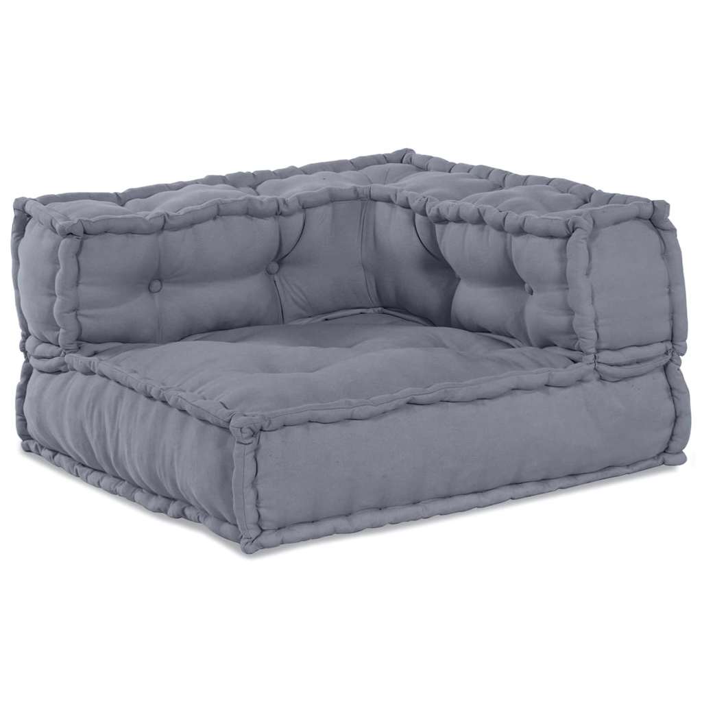 Unità di Divano Modulare Tessuto Grigio 70 x 70 x 56 cm