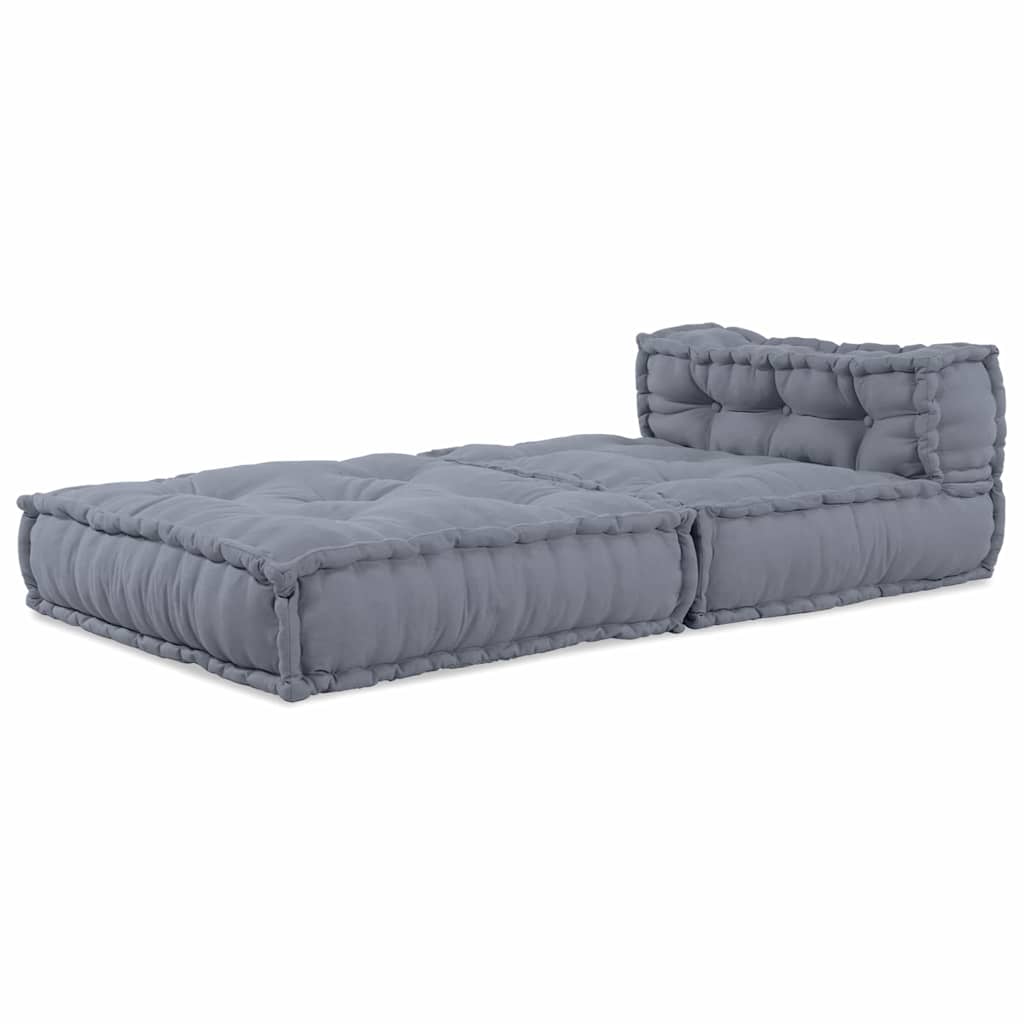 Unità di Divano Modulare Tessuto Grigio 70 x 70 x 56 cm