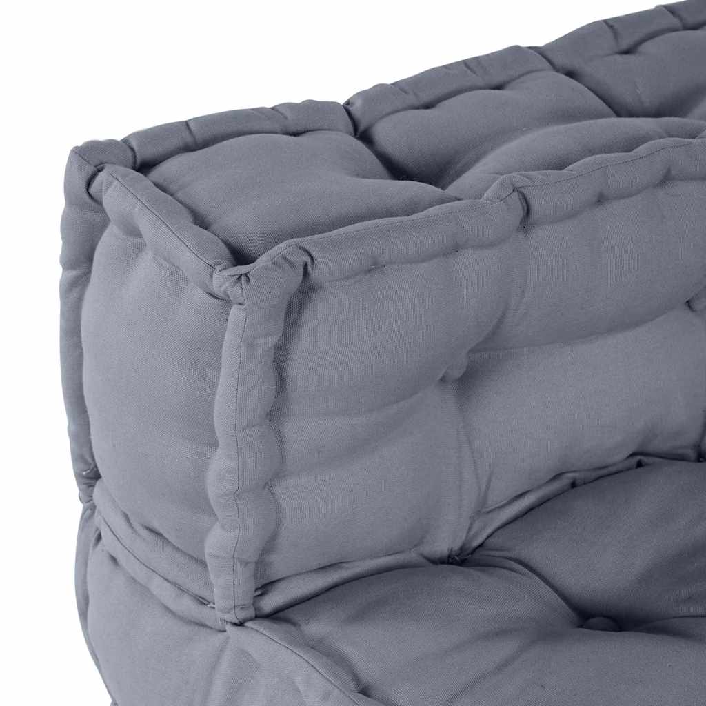 Unità di Divano Modulare Tessuto Grigio 70 x 70 x 56 cm