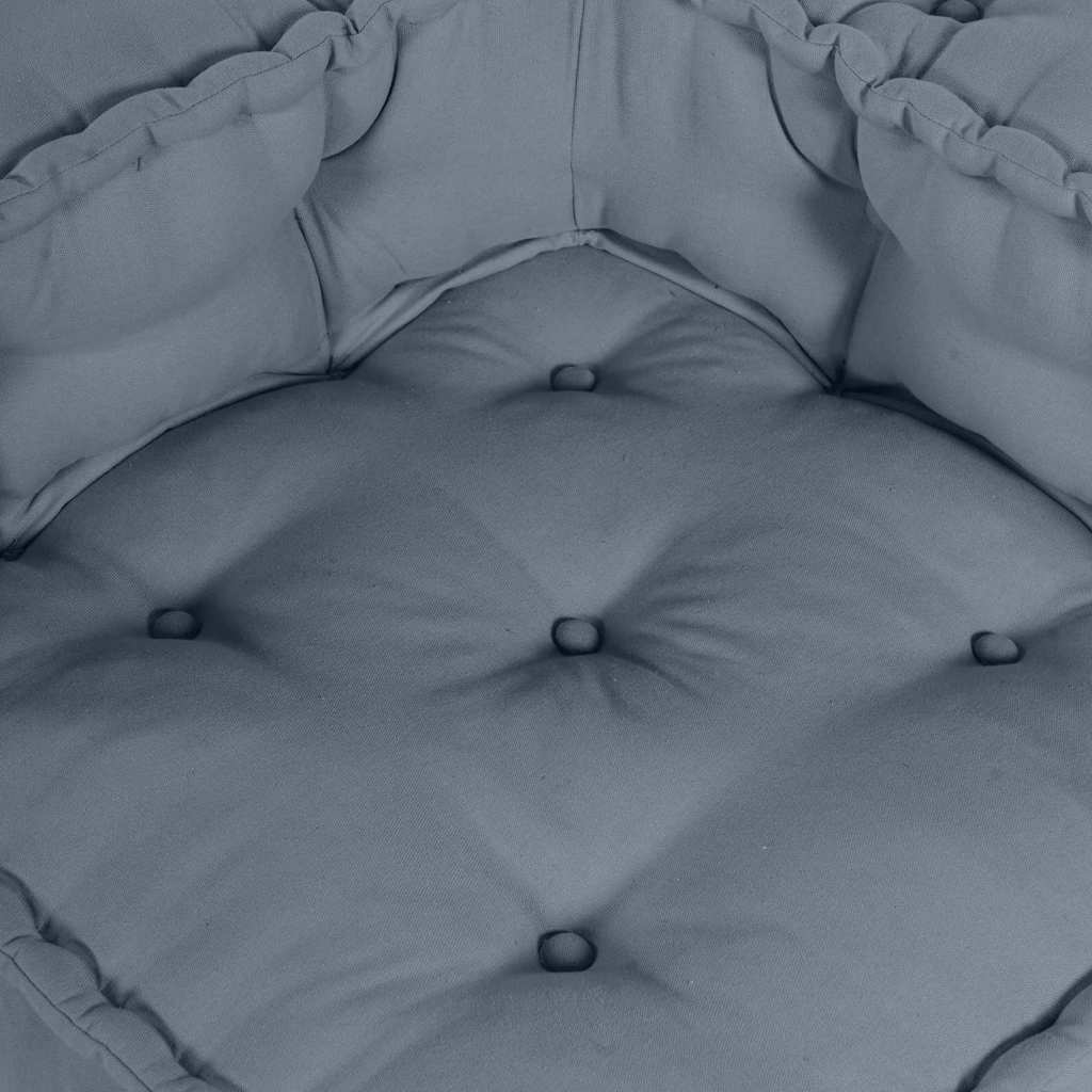 Unità di Divano Modulare 3 pz Tessuto Grigio 140 x 70 x 36 cm
